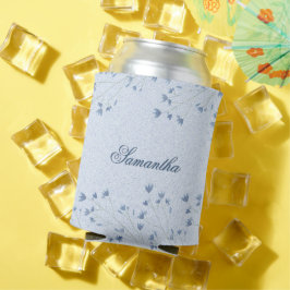 Delikate dunkelblaue Wildblumen Whimsical Dosenkühler
