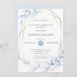 Delikate Dusty Blue Pale Lilac Foliage Einladung