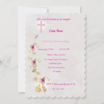 Delikate Elegance Acryltaufen Einladung