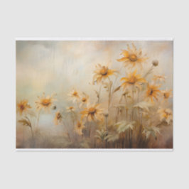 Delikate, elegante BlackEyed Susan Floral Decoupag Seidenpapier
