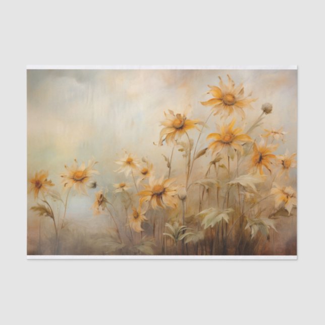 Delikate, elegante BlackEyed Susan Floral Decoupag Seidenpapier (Vorderseite)