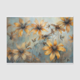 Delikate, elegante BlackEyed Susan Floral Decoupag Seidenpapier