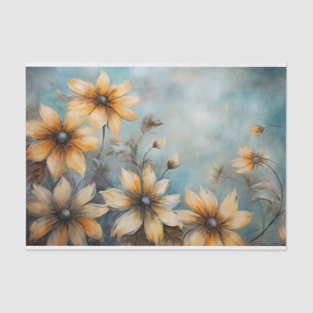 Delikate, elegante BlackEyed Susan Floral Decoupag Seidenpapier (Vorderseite)