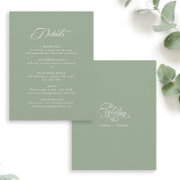 Delikate Elegante Wedding Details Seite Grün