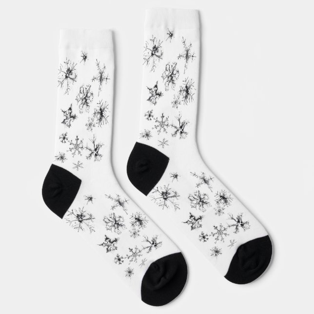 Delikate fallende Schneeflocken Socken (Rechts)