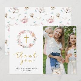 Delikate Floral & Cotton Vielen Dank Dankeskarte
