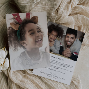 Delikate Foil Joyful Year in Review Foto Folien Feiertagskarte