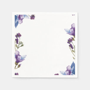 Delikate Frühlingsblumen Lila Serviette