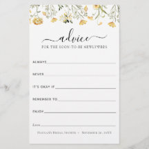 Delikate Gelbe Wildblume Beratung für Neugeborene