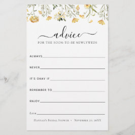 Delikate Gelbe Wildblume Beratung für Neugeborene