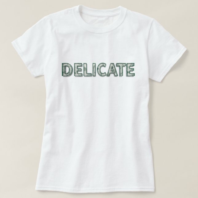 DELIKATE - Glass Elegant Women's White T - Shirt (Design vorne)
