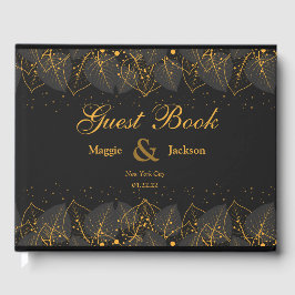 Delikate Gold Blätter Wedding Guest Book Gästebuch