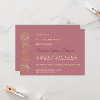 Delikate Gold-Border-Party Einladung