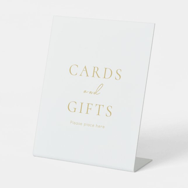 Delikate Gold Elegantes Brautparty Sockelschild (Vorderseite)