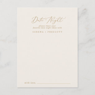 Delikate Gold und Creme Postkarte