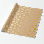 Delikate Golden Polka Dots Natural Cart Geschenkpapier<br><div class="desc">Zeitgenössisches schick verpacktes Papier. Für alle Veranstaltungen wie Geburtstage,  Jubiläum,  neue Zuhause,  Abschluss-Ruhestand,  Weihnachten,  Valentine,  Corporate,  Packing Hochzeiten,  Brautpartys etc.</div>