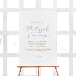 Delikate Goldkalligraphie Unplugged Zeremonie