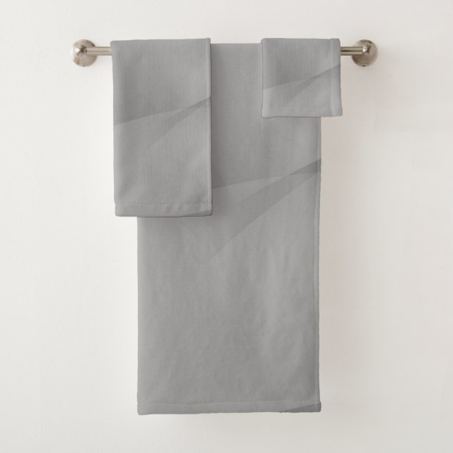 Delikate graue Falten Badhandtuch Set (Insitu)
