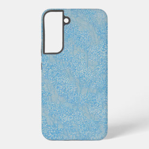 Delikate hellblaue Blütentextur Samsung Galaxy Hülle