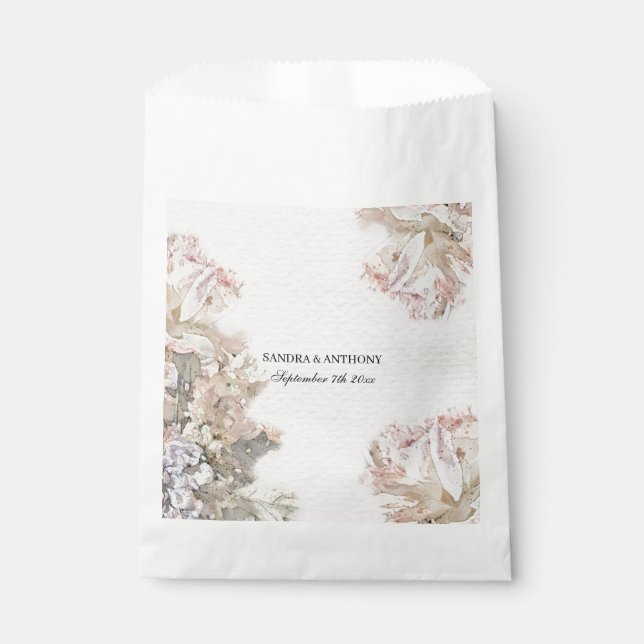 Delikate Hochzeit der Wasserfarben Geschenktütchen (Vorderseite)