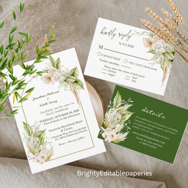 Delikate Hochzeitsvorlage Einladung (Von Creator hochgeladen)