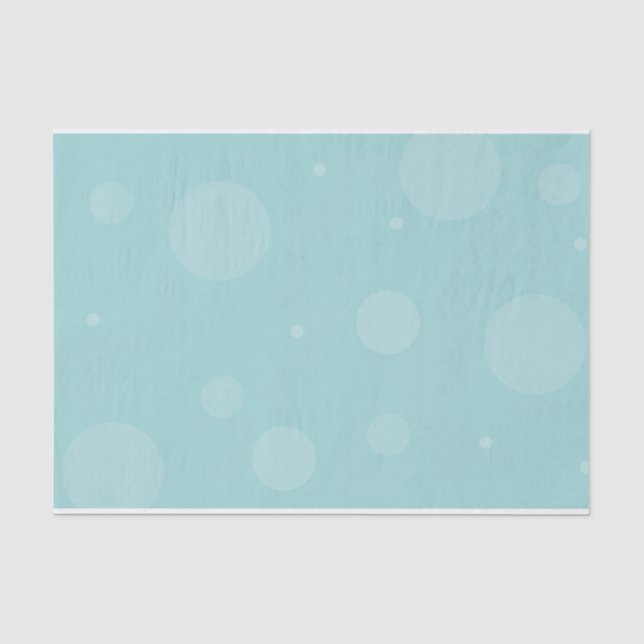 DELIKATE ICY BLUE POLKA DOT PATTERN TISSUPAPIER SEIDENPAPIER (Vorderseite)