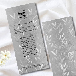 Delikate Imitate Silber-Blätter Pinselmetallkatalo Werbekarte