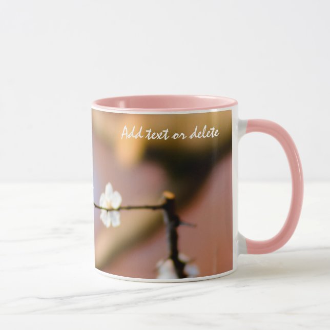 Delikate japanische Aprikosenblüten Tasse (Rechts)