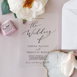 Delikate Kalligrafie Einfache moderne klassische H Acryleinladungen<br><div class="desc">Diese zarten kalligraphischen einfachen modernen klassischen Hochzeitsacryl-Einladungen sind perfekt für eine moderne Hochzeit. Das romantische minimalistische Design besticht durch eine hübsche und elegante schwarze Typografie mit einem sauberen und schlichten Look.</div>