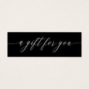 Delikate Kalligrafie Schwarz & Weiß-Geschenkkarte