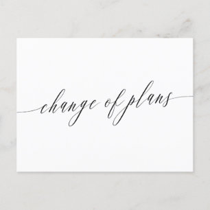 Delikate Kalligraphie Ankündigungspostkarte