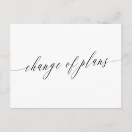 Delikate Kalligraphie Ankündigungspostkarte