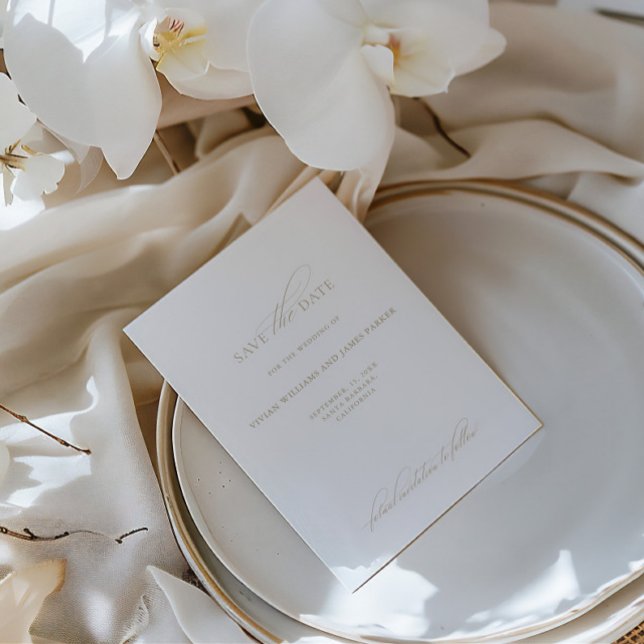 Delikate klassische Hochzeit Speichern Sie die Dat Save The Date (Delicate Classic Wedding Save the Date Card)