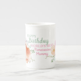 Delikate Knochen-China SPITZ Mommy Geburtstags-Tas Prozellantasse