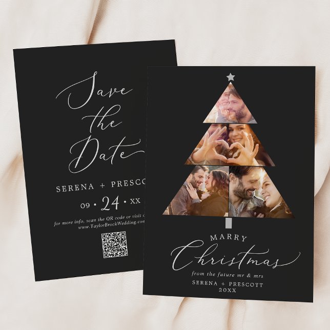 Delikate Kohle Heiraten Weihnachtsbaum Urlaub Save The Date (Von Creator hochgeladen)