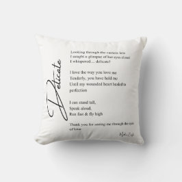 Delikate Liebe Gedicht Kissen