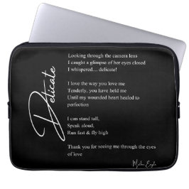 Delikate Liebe Gedicht Poetry Mauer Posterdekor Laptopschutzhülle