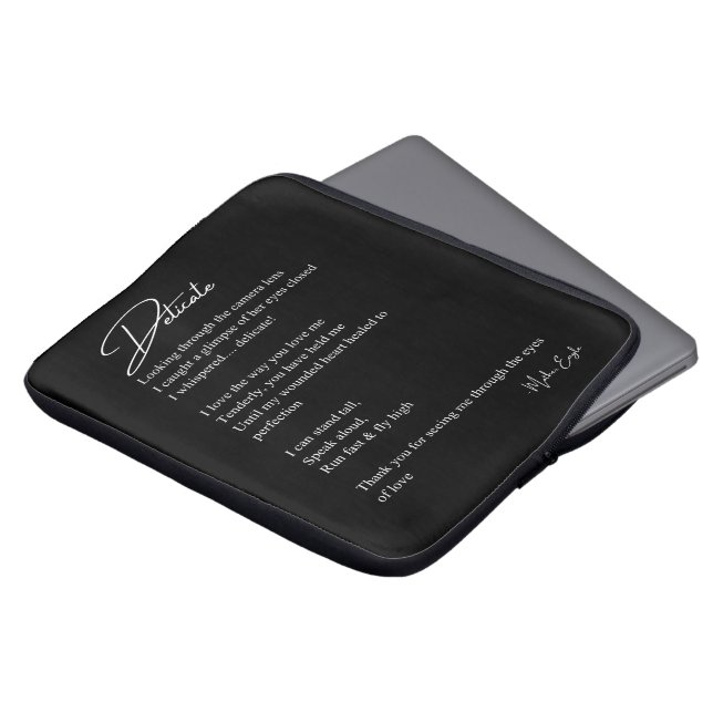 Delikate Liebe Gedicht Poetry Mauer Posterdekor Laptopschutzhülle (Vorne Oben)