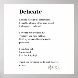 Delikate Liebe Gedicht Poetry Mauer Posterdekor Poster