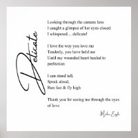 Delikate Liebe Gedicht Poetry Mauer Posterdekor