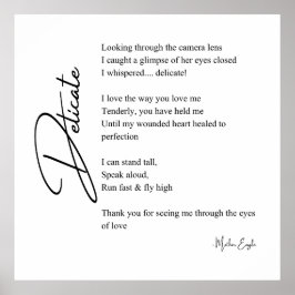 Delikate Liebe Gedicht Poetry Mauer Posterdekor Poster