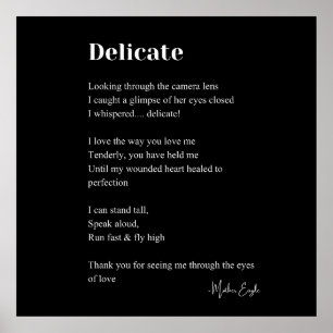 Delikate Liebe Gedicht Poetry Mauer Posterdekor Poster
