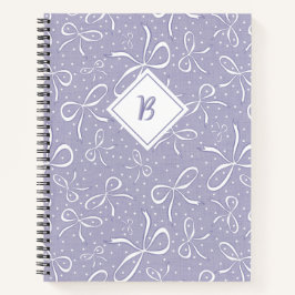 Delikate Lila Coquette Bows Notizbuch
