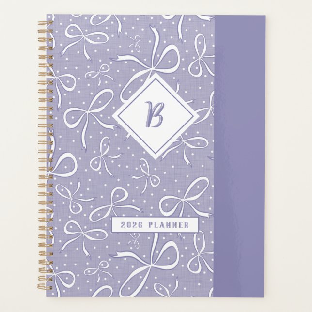 Delikate Lila Coquette Bows Planer (Vorderseite)