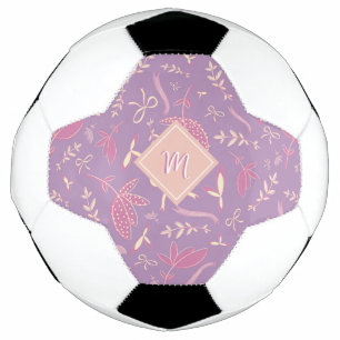 Delikate Lila Florale und Bows Fußball