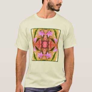 Delikate Lila Lily-Blume gestört Abstrakt T-Shirt