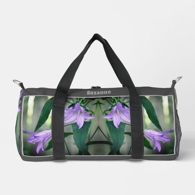 Delikate Lila Lily-Blume Personalisiert Duffle Bag (Vorderseite)