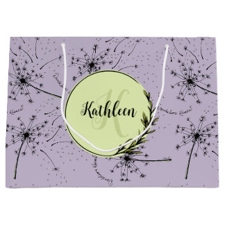 Delikate Lila Wildblume Dandelion Kisses Floral Große Geschenktüte