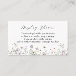 Delikate Lila Wildblume Duschenschließkarte Begleitkarte