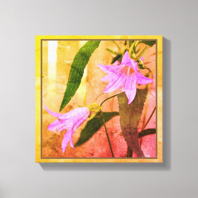 Delikate Lila Wildblumen gestört Leinwanddruck (Vorderseite)